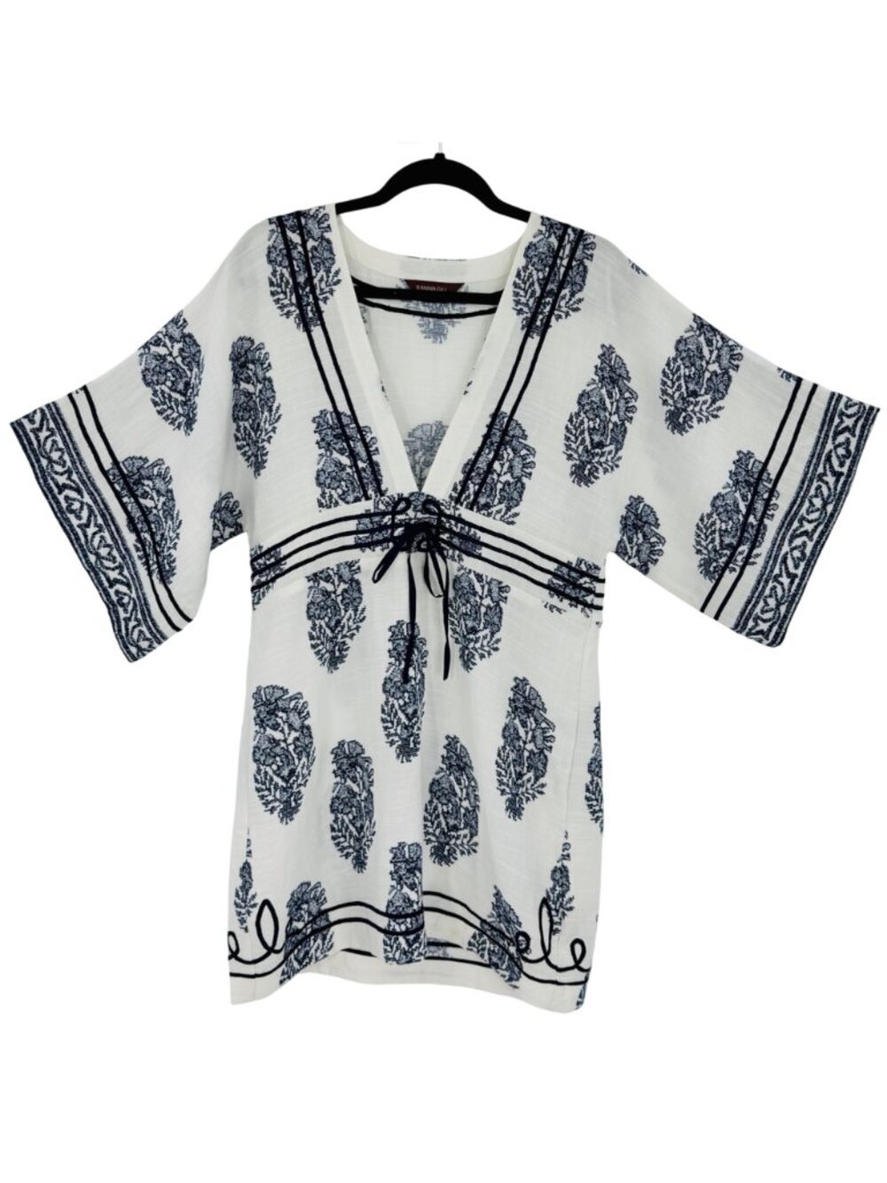 NWT Anthropologie Relaxed Kimono Cover Up Lounge Top | Coastal Boho King Kylie S - Picture 15 of 16